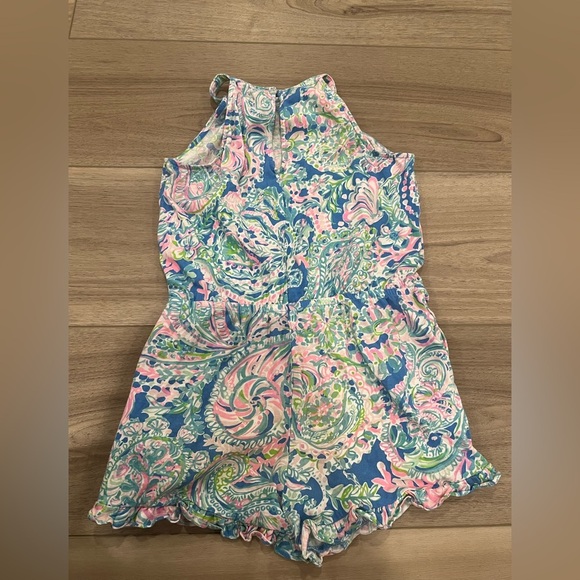 Lilly Pulitzer Girls Brienne Romper size XL 12-14 100% Cotton - Picture 6 of 6